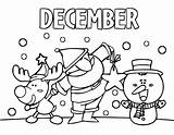 December Coloring Pages Printable Kids sketch template