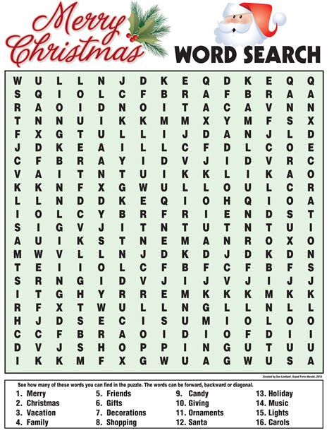 printable christmas word search hard printable