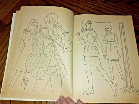 vintage barbie country camper coloring book  paper dolls