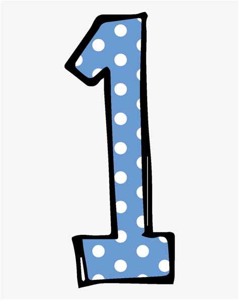 clipart numbers polka dot cute number  clipart png image