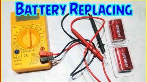 replace multimeter battery youtube