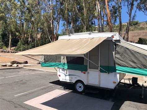 ez lite camping trailer awning  ft beige   fit tent etsy
