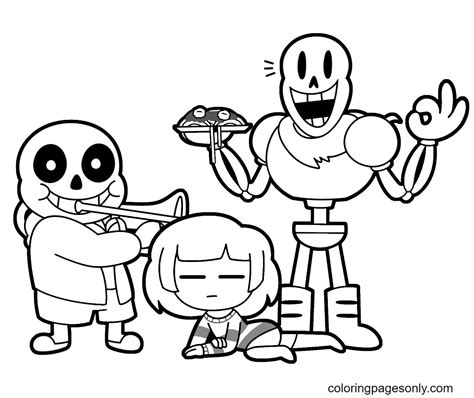 printable papyrus undertale coloring page  printable