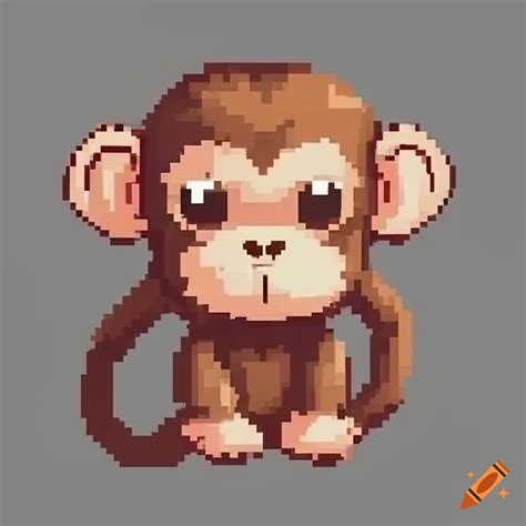 pixel art   cute monkey  craiyon