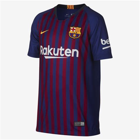 Nike Barcelona Messi Home Jersey Youth 2018 19 Royal