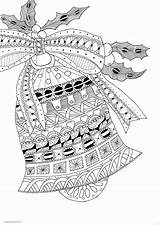 Coloring Zentangle Weihnachtsglocken Malvorlagen Weihnachtsglocke Bells Ausdrucken Drus Weihnachtsmalvorlagen Ausmalen sketch template