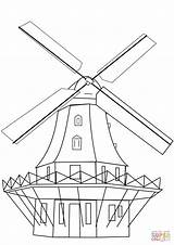 Coloring Pages Mill Windmill Dutch Smock Drawing Crafts Printable Getdrawings sketch template
