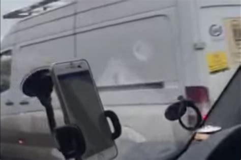 Van Driver Caught Masterbating And Watching Porn On M25