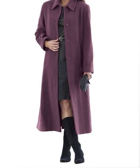 women s winter wool blend full length long coat jacket plus size 1x 2x