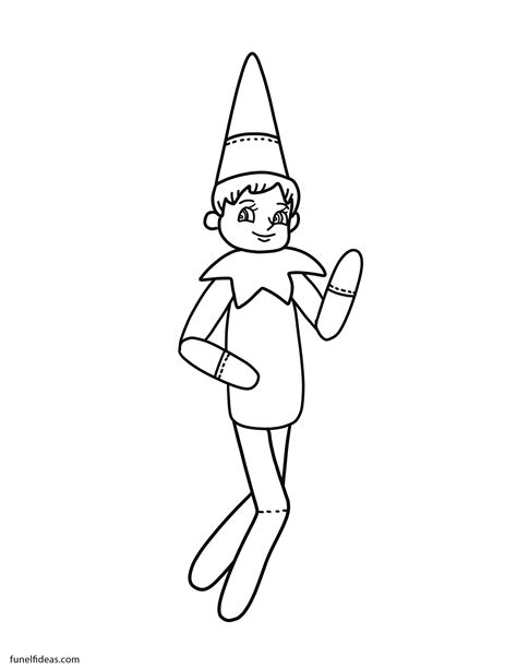 adorable  elf   shelf coloring pages printable