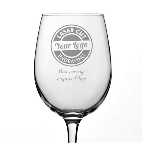 logo engraved personalised premium red wine glass