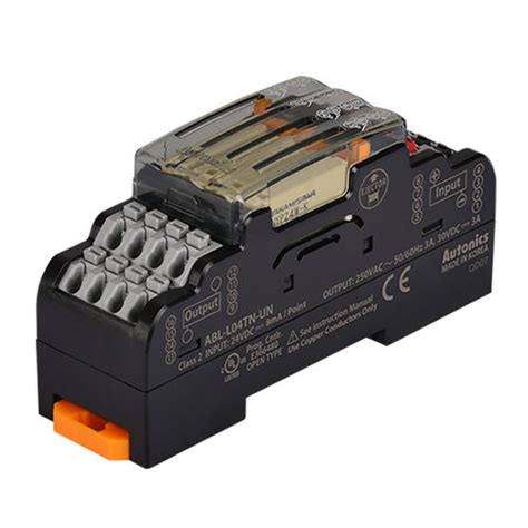 relay terminal block abl series autonics din rail mounted push  screwless