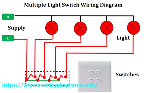 multiple light switch wiring diagram