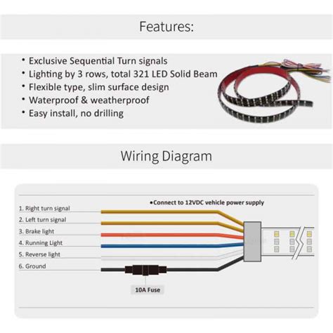 led tailgate light bar wiring diagram shelly lighting
