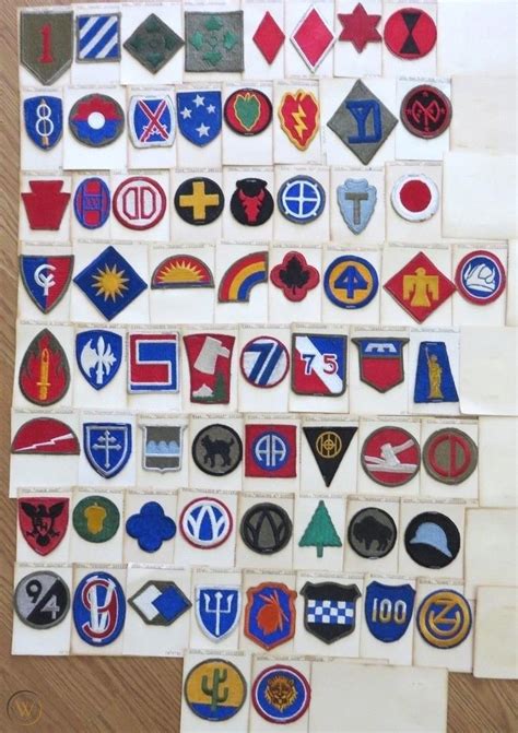 Lot Of 66 Vintage Ww Ii Era U S Army Division Patches