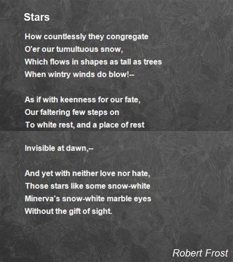 stars poem by robert frost poem hunter