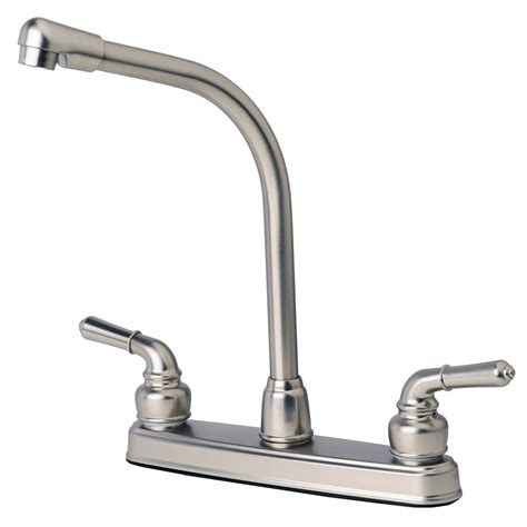 rv mobile home  metallic high rise swivel kitchen faucet stainless steel finish walmartcom
