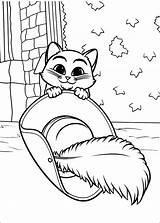 Puss Boots Coloring Pages Cartoon sketch template