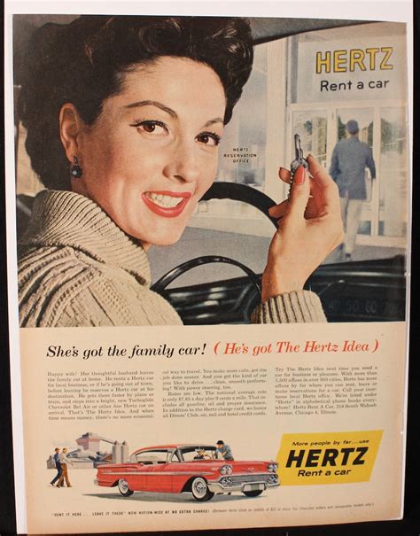 vintage life magazine ad   print advertising hertz etsy
