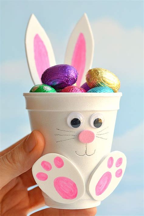foam cup bunnies fun easter crafts easter bunny crafts