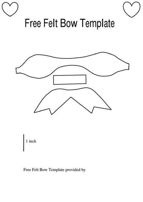 felt bow template printable