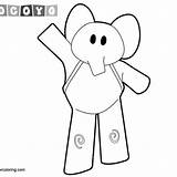 Pocoyo Elly sketch template