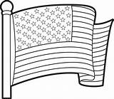 Flag States United Drawing Coloring America Getdrawings sketch template