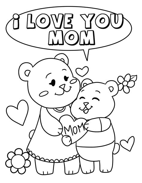 mom coloring pages printable