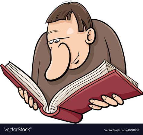 book reader cartoon royalty free vector image vectorstock