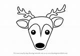 Deer Face Draw Kids Drawing Step Sika Animal Faces Tutorials Drawingtutorials101 sketch template