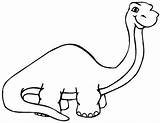 Dinosaur Coloring Pages Kids Neck Long Drawing Outline Dinosaurs Easy Printable Colouring Color Cartoon Drawings Print Preschool Book Getdrawings Craft sketch template