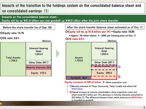 impacts of the transition to the holdings system on the consolidated