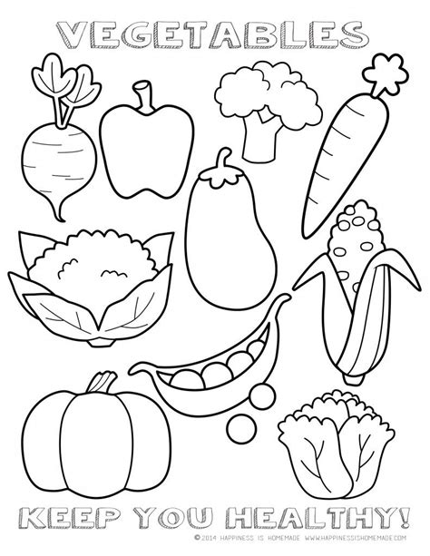 healthy vegetables coloring page sheet alimenti  bambini attivita