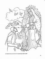 Virgen Guadalupe Virgencita María Negro Apariciones Cerro Vierge Dibujosparapintarycolorear Historia sketch template