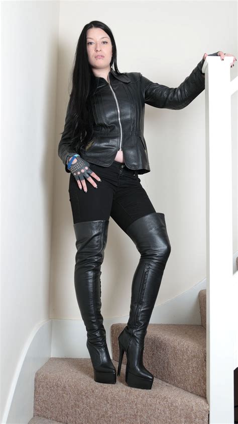 Pin On Stacey Thigh High Boots And Leather