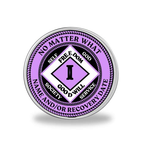 custom narcotics anonymous coin  clean service logo  na etsy
