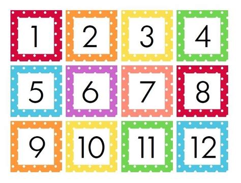 printable numbers   month calendar printable