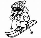 Esquiar Coloriage Colorir Dessin Scia Menino Skis Bambino Invierno Imprimer Imprimir Esqui Colorier sketch template