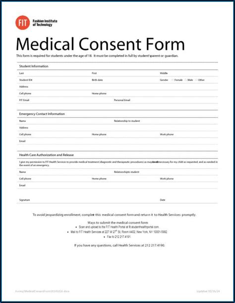 printable child medical consent form  grandparents  form