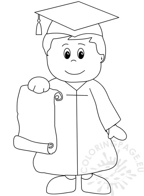 gambar kindergarten graduation coloring page preschool share pages