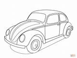 Vw Volkswagen Coloring Beetle Pages Bus Drawing Van Hippie Printable Colouring Color sketch template