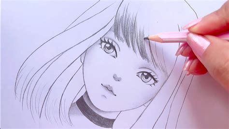 easy anime girl drawing   draw anime step  step pencil