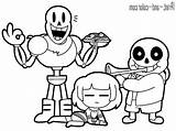 Coloring Undertale Pages Characters Printable Sans Comments Categories sketch template
