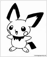 Pichu Coloring Pokemon Pages Color Printable Print Getcolorings Getdrawings Cubchoo sketch template