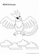 Coloring Pages Articuno Pokemon Printable sketch template