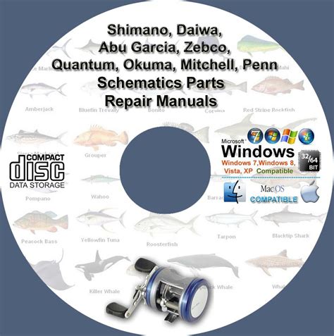 daiwa schematics repair manual reel parts cd   wwwservicemanualforsalecom