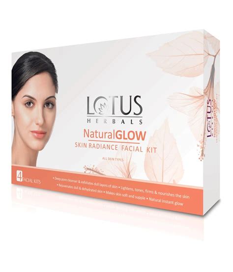 lotus herbals natural glow skin radiance facial kits 50 g