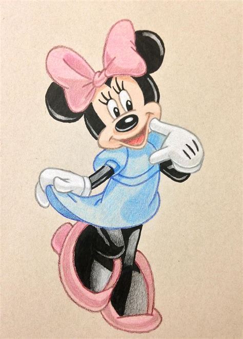 Minnie Mouse Drawing By Anuja K Fine Art America