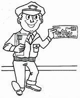 Coloring Mailman Pages Mail Carrier Postman Drawing Community Helpers Post Office Printable Preschool Kids Cartoon Dad Color Sheets Colouring Getdrawings sketch template