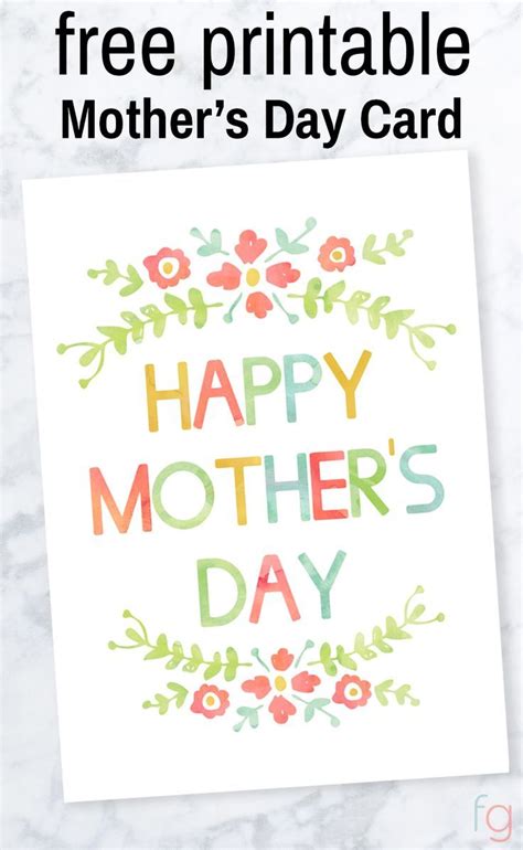 printable mothers day card  atfrugalitygal  mothers day